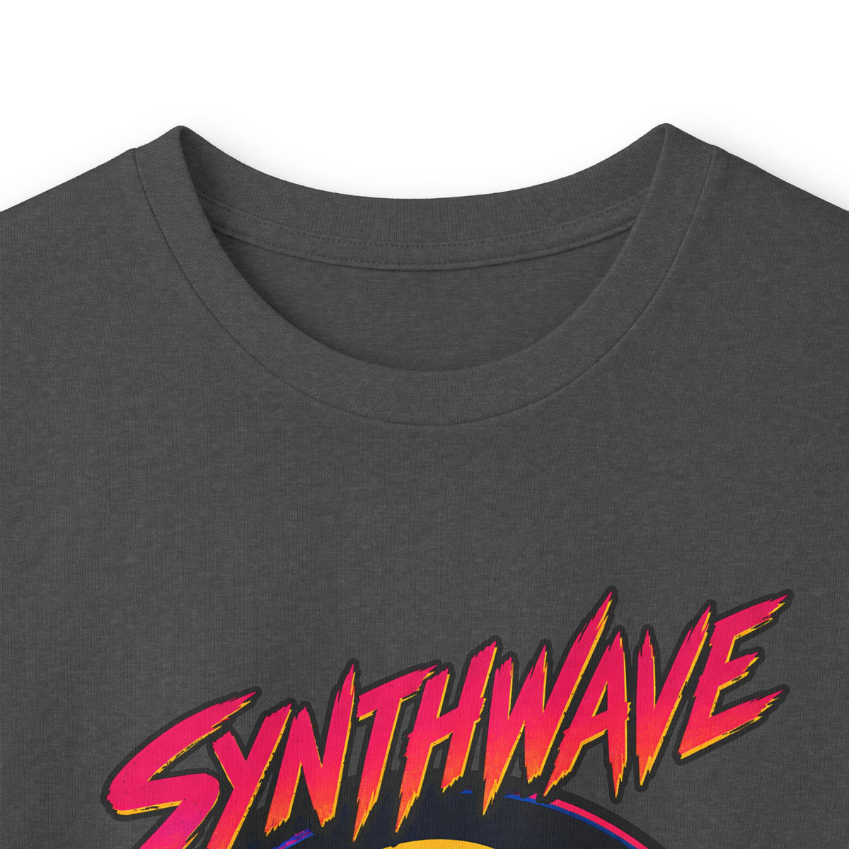 Synthwave Sunset Long Sleeve Tee — Retro Vaporwave Miami Night Graphic