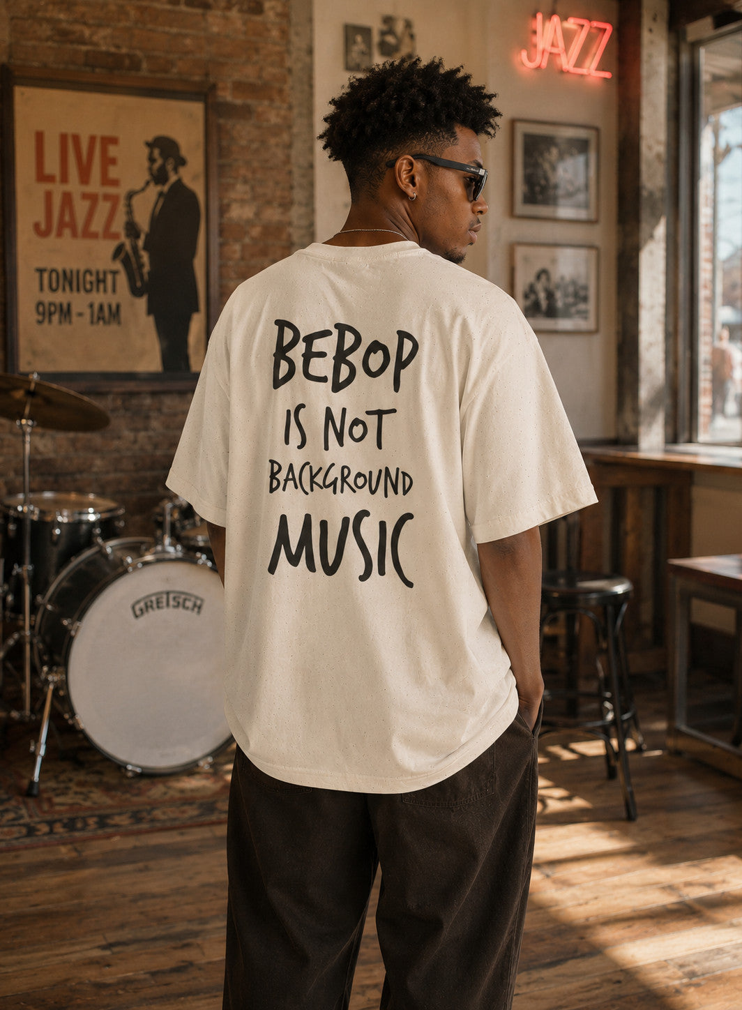 Bebop is not background music T-shirt
