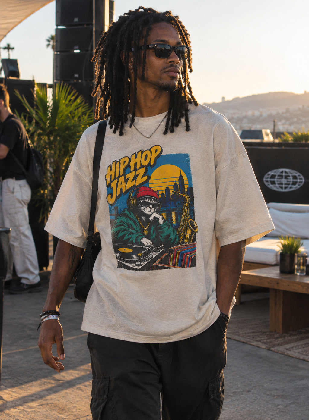 Hip Hop Jazz DJ Tee — Vintage Streetwear Music Graphic T-Shirt