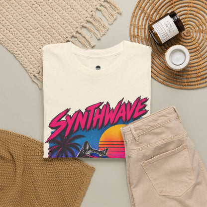 Synthwave Cat Tee — Retro 80s Sunset Driver Graphic T-Shirt