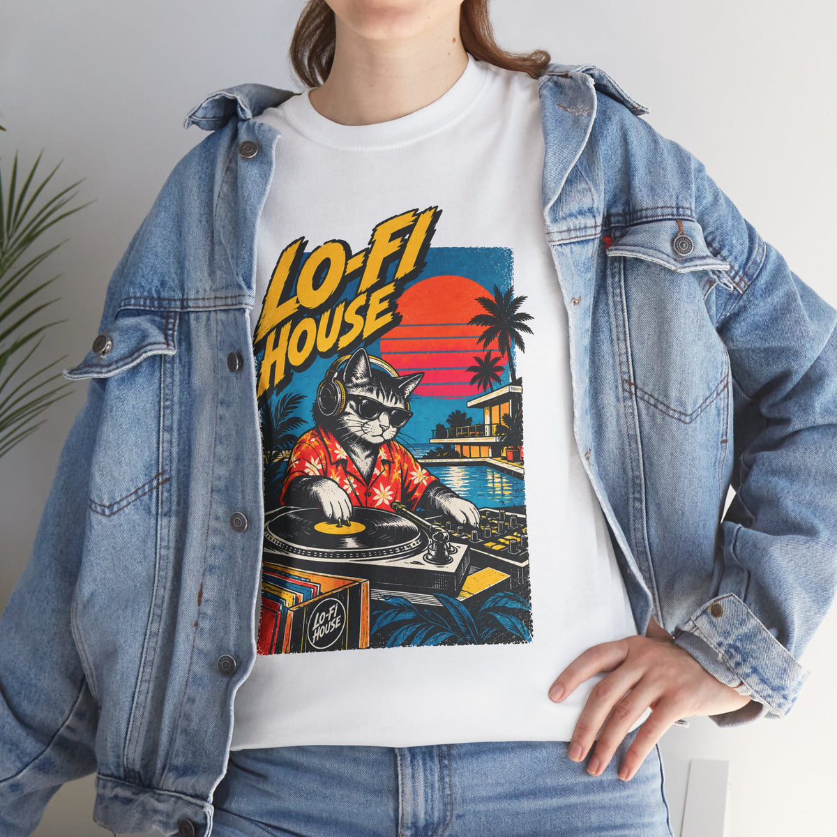 Lo-Fi House DJ T-Shirt — Retro Sunset Music Tee