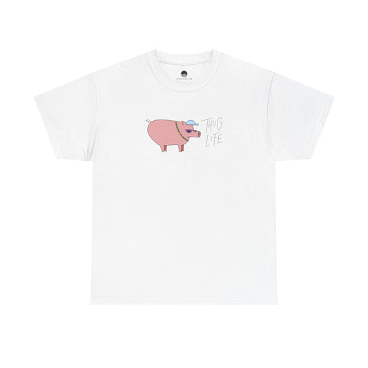 Cute Pig Design Unisex Heavy Cotton Tee