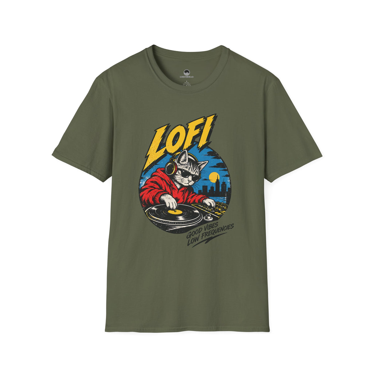 Lofi DJ Cat T-Shirt — Retro Vinyl Nightcat Graphic Tee
