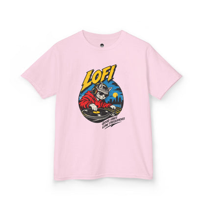 Kids T-Shirt — 'LOFI' DJ Skull Graphic Tee | Retro Night City Vibes