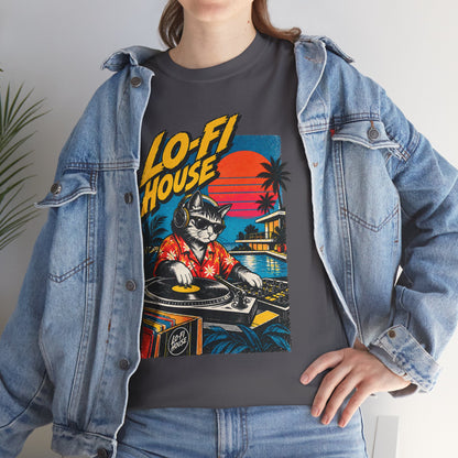 Lo-Fi House DJ T-Shirt — Retro Sunset Music Tee