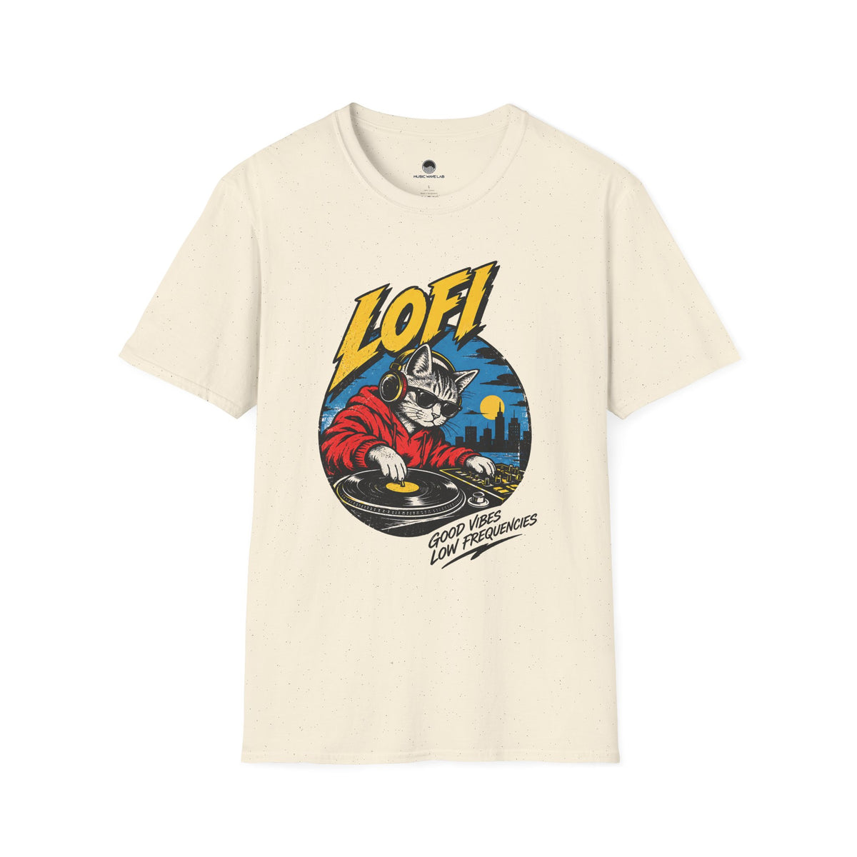 Lofi DJ Cat T-Shirt — Retro Vinyl Nightcat Graphic Tee