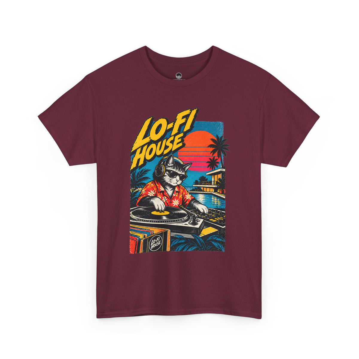 Lo-Fi House DJ T-Shirt — Retro Sunset Music Tee