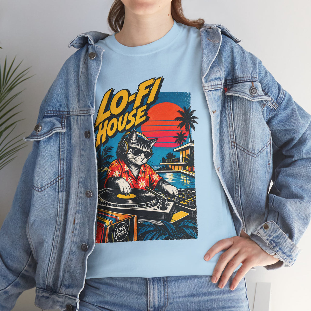 Lo-Fi House DJ T-Shirt — Retro Sunset Music Tee