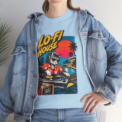 Lo-Fi House DJ T-Shirt — Retro Sunset Music Tee