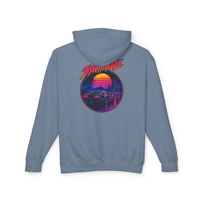Retro Sunset Hoodie — Synthwave Vaporwave Graphic Pullover