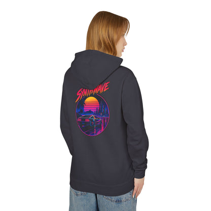Retro Sunset Hoodie — Synthwave Vaporwave Graphic Pullover