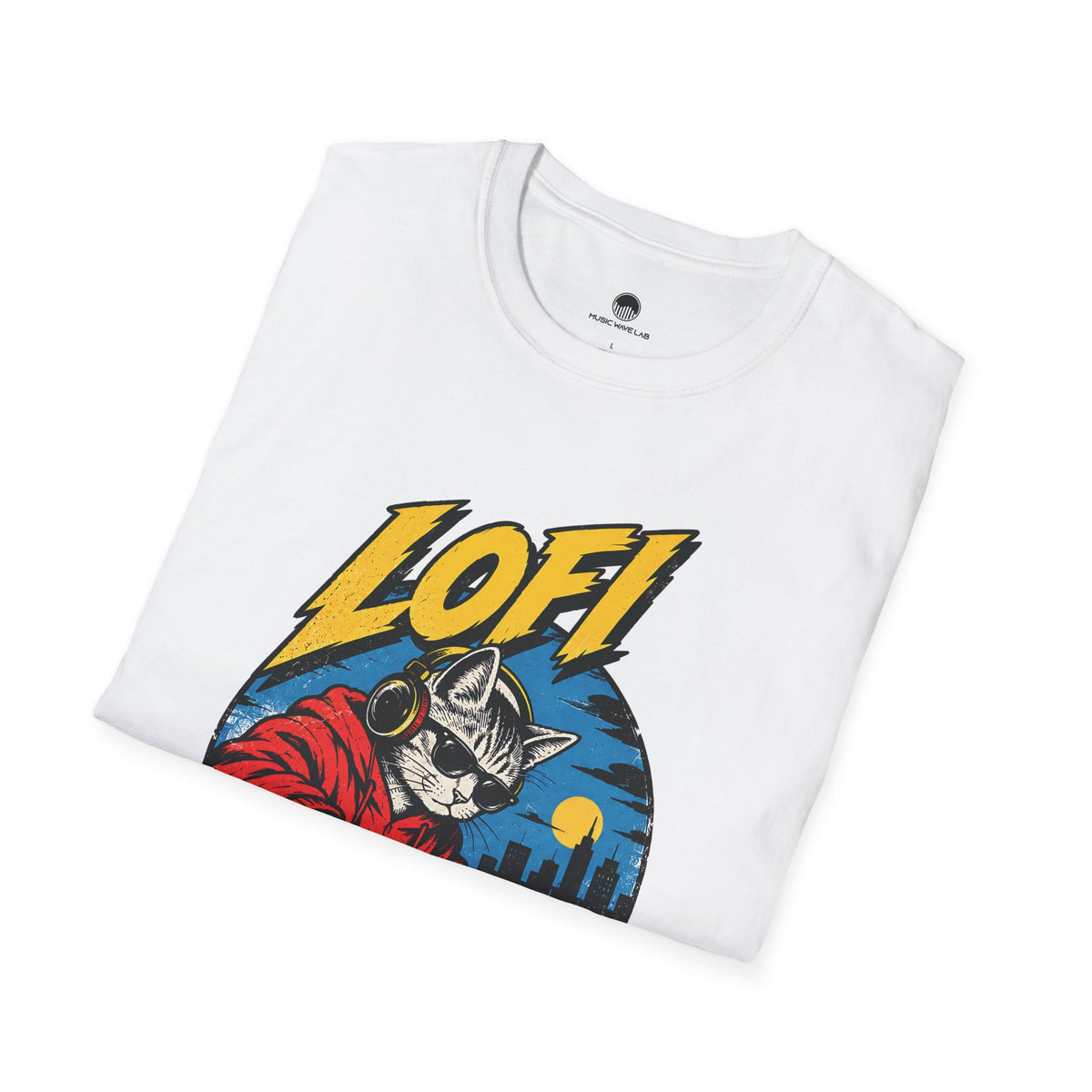 Lofi DJ Cat T-Shirt — Retro Vinyl Nightcat Graphic Tee