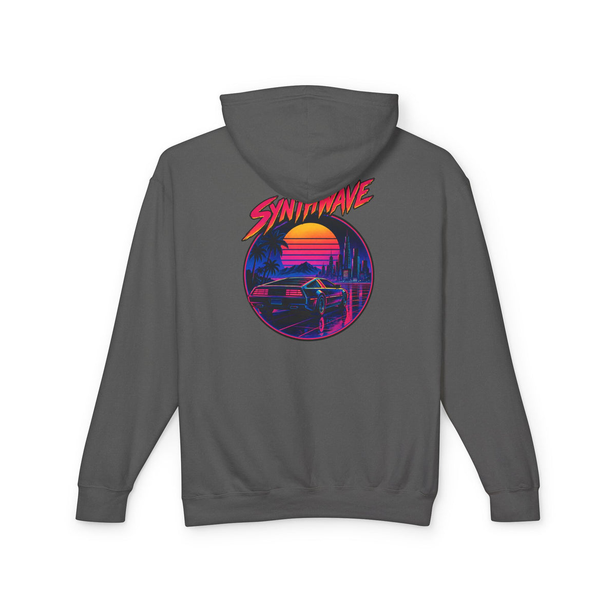 Retro Sunset Hoodie — Synthwave Vaporwave Graphic Pullover