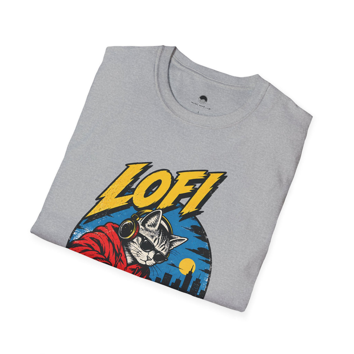 Lofi DJ Cat T-Shirt — Retro Vinyl Nightcat Graphic Tee