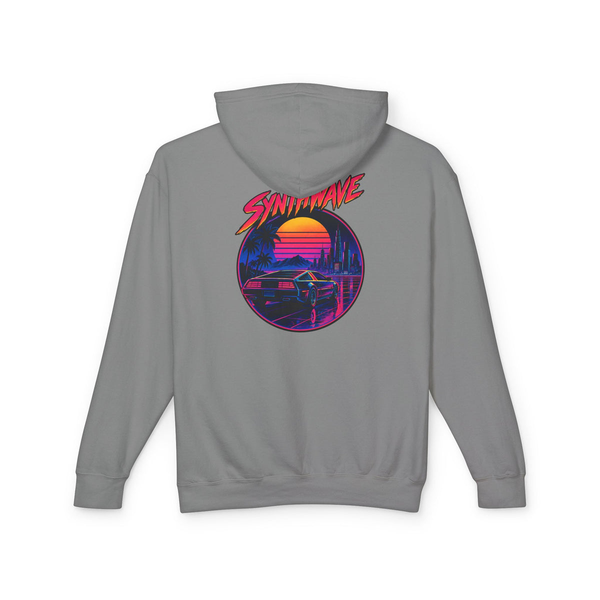 Retro Sunset Hoodie — Synthwave Vaporwave Graphic Pullover