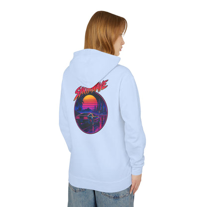 Retro Sunset Hoodie — Synthwave Vaporwave Graphic Pullover