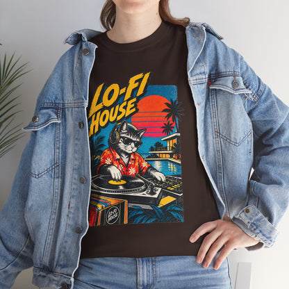 Lo-Fi House DJ T-Shirt — Retro Sunset Music Tee