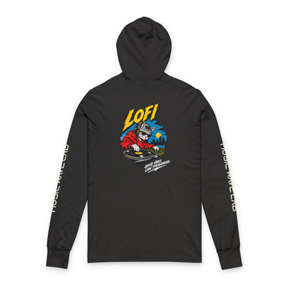 Lofi Night DJ Hooded Long Sleeve Tee
